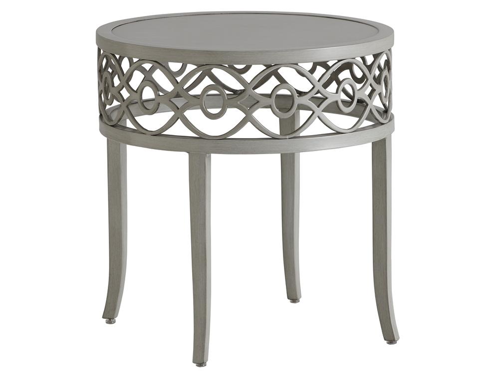 Tommy Bahama Outdoor - Silver Sands Round End Table, Gray - 3945-957 veiw 1