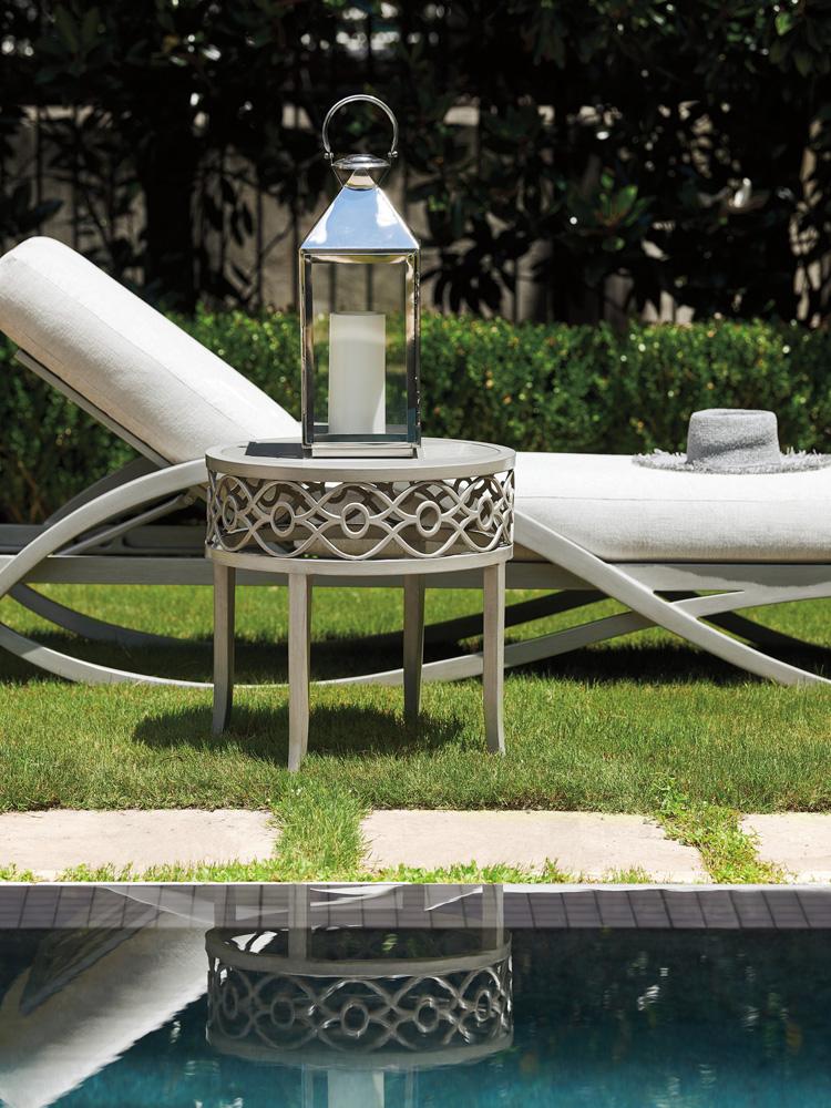 Tommy Bahama Outdoor - Silver Sands Round End Table, Gray - 3945-957 veiw 2