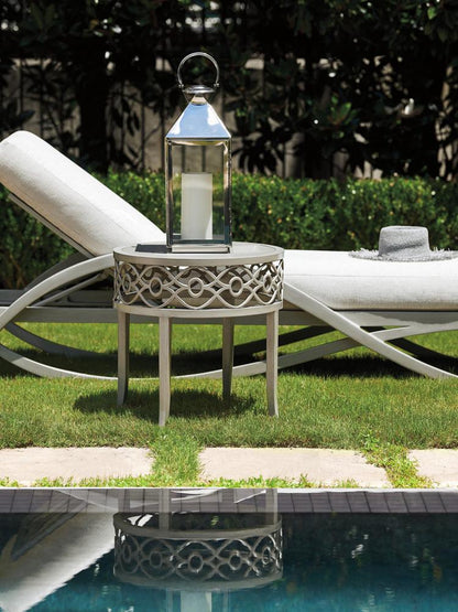 Tommy Bahama Outdoor - Silver Sands Round End Table, Gray - 3945-957 veiw 2