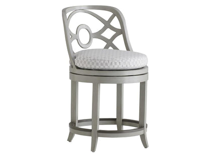 Tommy Bahama Outdoor - Silver Sands Swivel Counter Stool, Gray - 3945-17SW-40 veiw 1