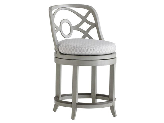 Tommy Bahama Outdoor - Silver Sands Swivel Counter Stool, Gray - 3945-17SW-40 veiw 1