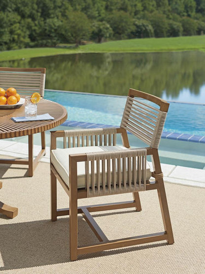 Tommy Bahama Outdoor - St Tropez Arm Dining Chair, Medium Brown - 3925-13-40 veiw 3