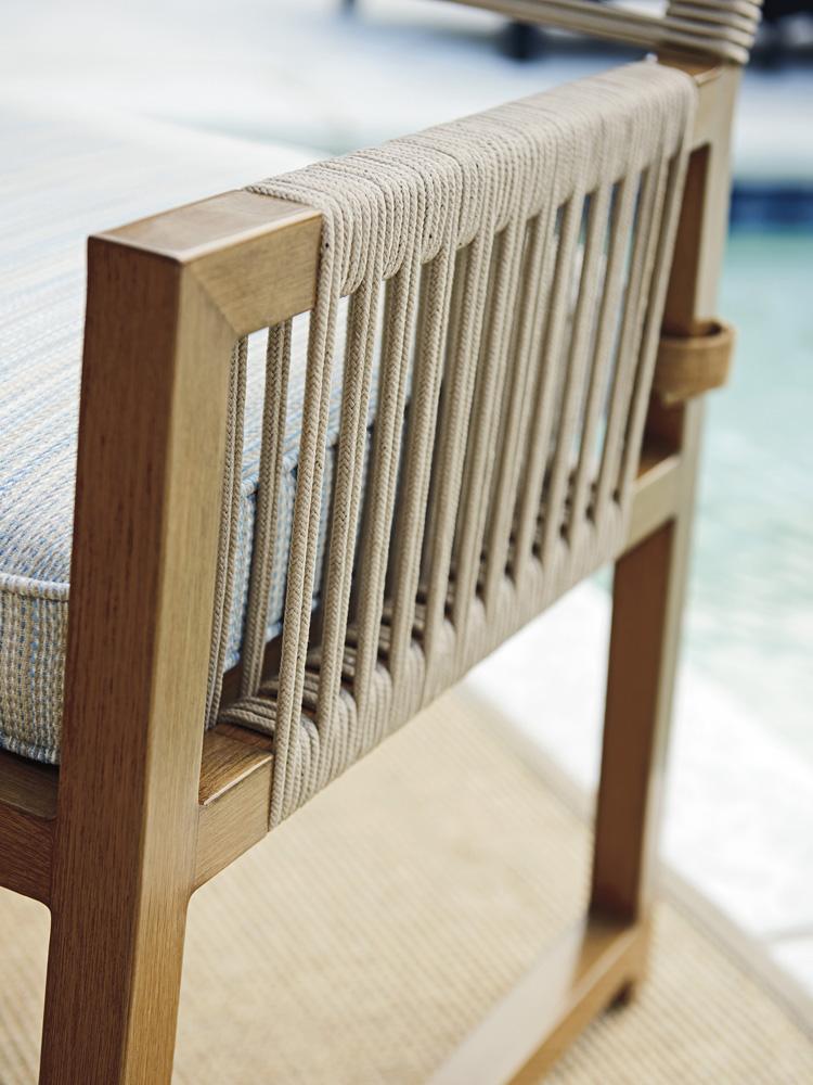 Tommy Bahama Outdoor - St Tropez Arm Dining Chair, Medium Brown - 3925-13-41 veiw 3