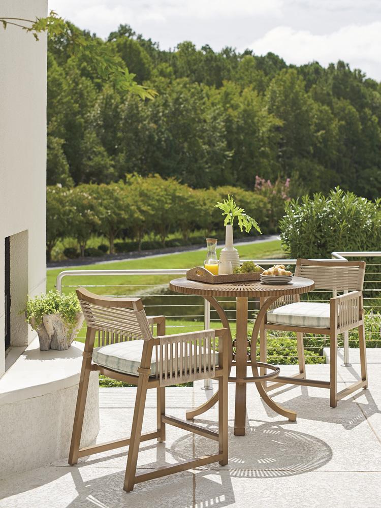 Tommy Bahama Outdoor - St Tropez High/Low Bistro Table, Medium Brown - 3925-873 veiw 3