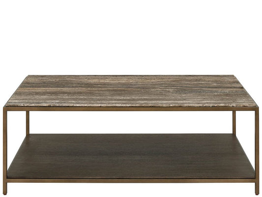 Universal Furniture - Brindle Cocktail Table - Smioked Gold and Travertine - U508801 view 1