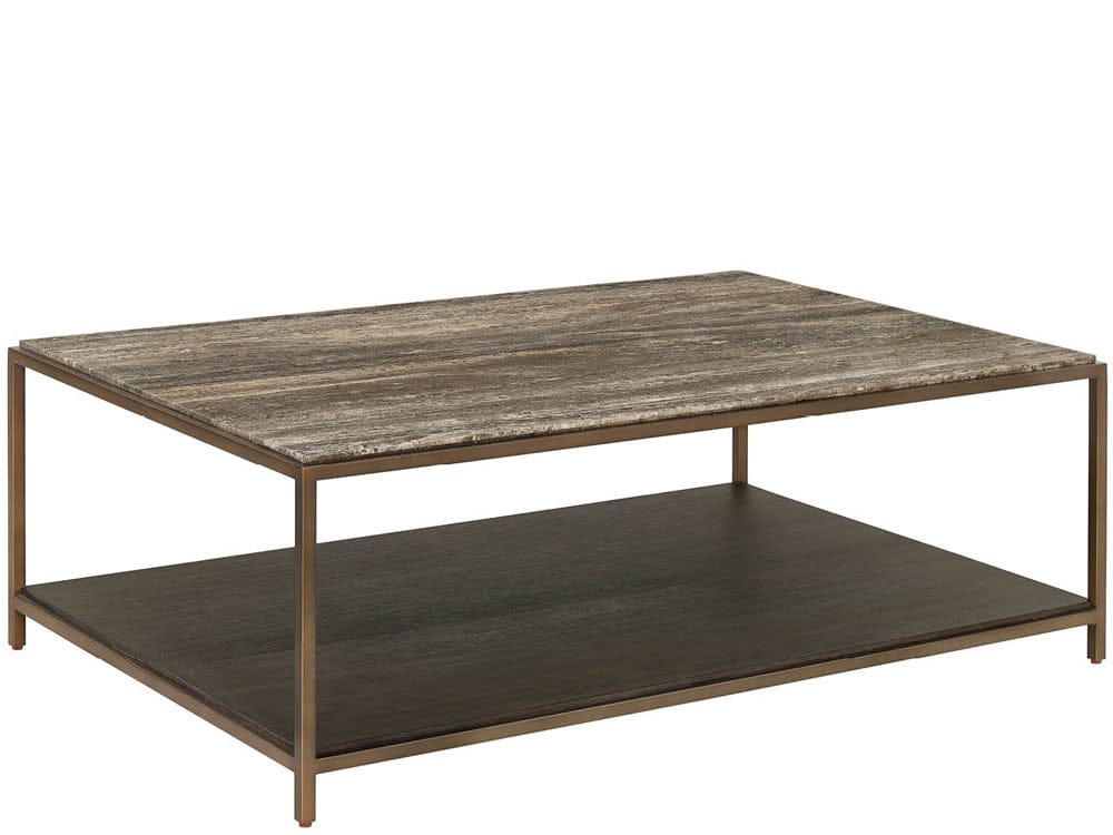 Universal Furniture - Brindle Cocktail Table - Smioked Gold and Travertine - U508801 view 2