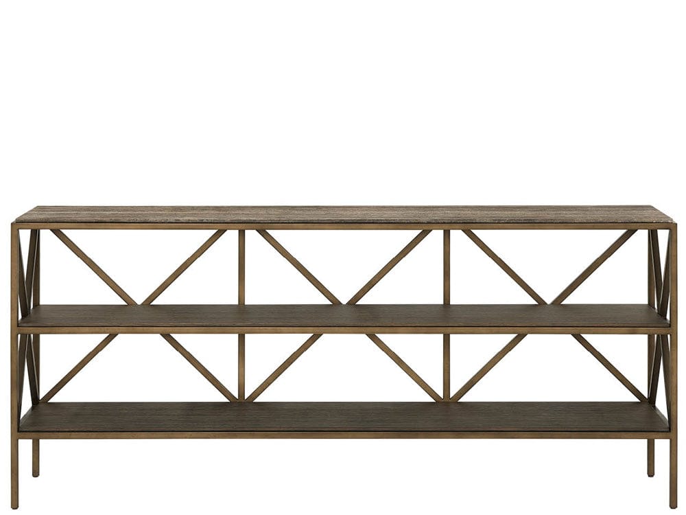 Universal Furniture - Brindle Console - Smioked Gold and Travertine - U508803 view 1
