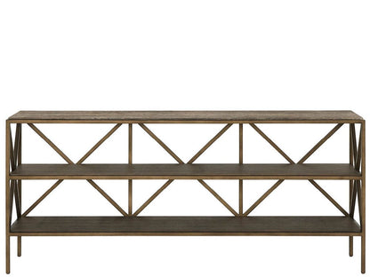 Universal Furniture - Brindle Console - Smioked Gold and Travertine - U508803 view 1