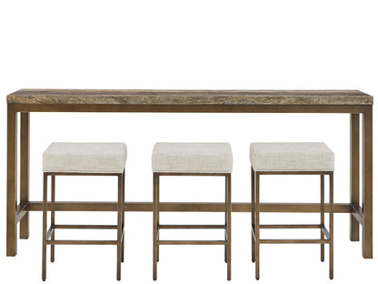 Universal Furniture - Brindle Console W Stools - Smioked Gold and Travertine - U508823 view 1