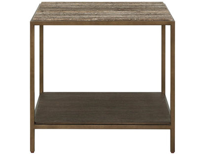 Universal Furniture - Brindle End Table - Smioked Gold and Travertine - U508802 view 1