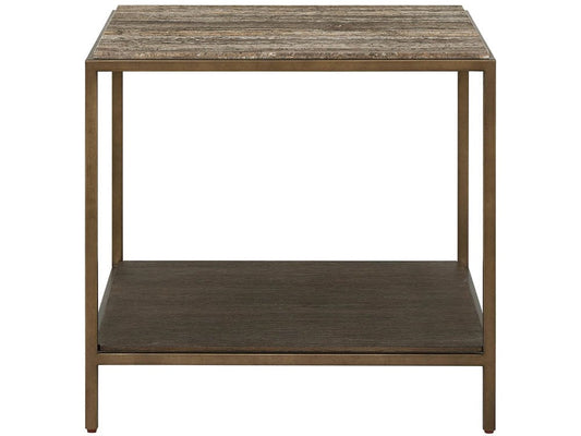 Universal Furniture - Brindle End Table - Smioked Gold and Travertine - U508802 view 1