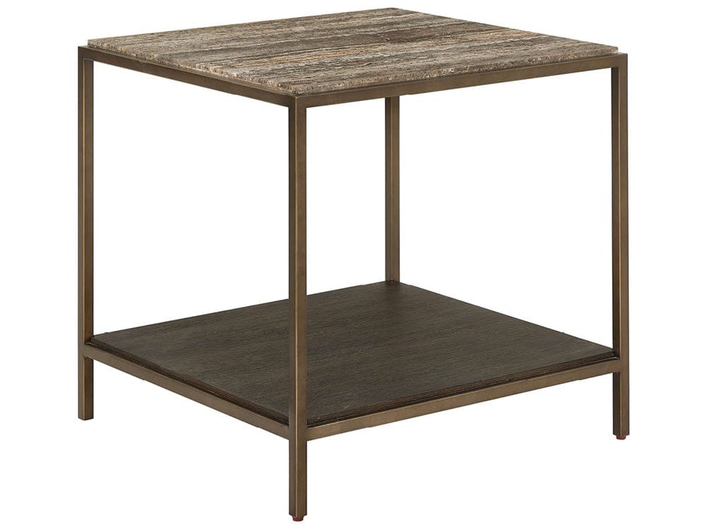 Universal Furniture - Brindle End Table - Smioked Gold and Travertine - U508802 view 2