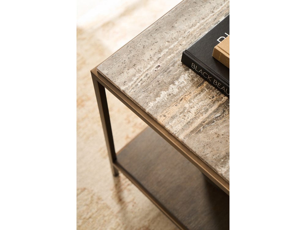 Universal Furniture - Brindle End Table - Smioked Gold and Travertine - U508802 view 6