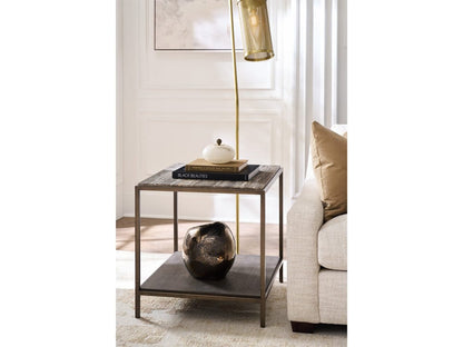 Universal Furniture - Brindle End Table - Smioked Gold and Travertine - U508802 view 7