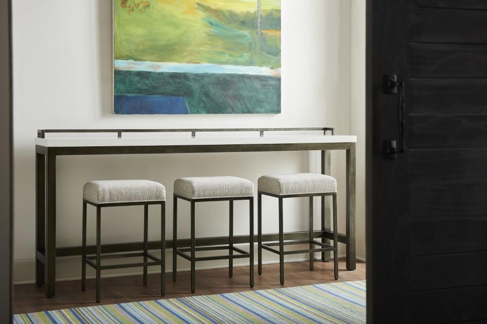 Universal Furniture - Curated Essence Console Table with Stools - 915X803 veiw 1