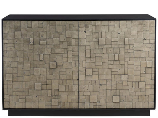 Universal Furniture - Modern Cosmo 48" Wide Matte Black Two-Door Chest With Pyrite Texture - U560846 view 1