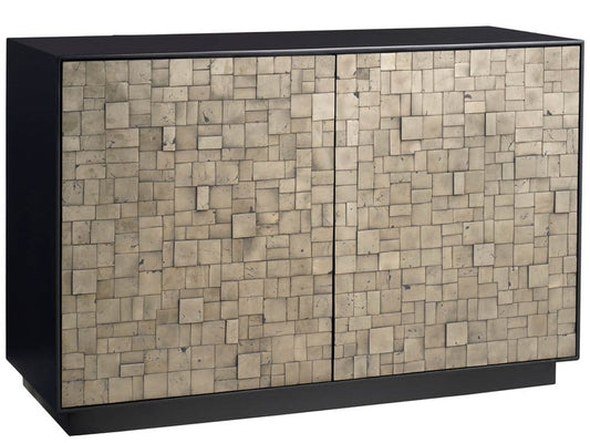 Universal Furniture - Modern Cosmo 48" Wide Matte Black Two-Door Chest With Pyrite Texture - U560846 view 2