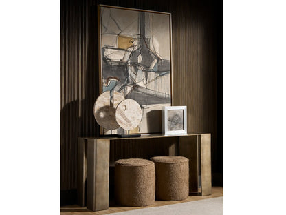 Universal Furniture - Modern Eclipse 60" Wide Textural Cast Aluminum Bronze Black Console - U560803 view 4