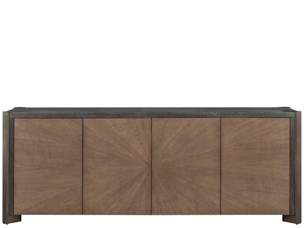 Universal Furniture - Modern Veil Four-Door Veil Oak And Haze Walnut Credenza With Power Bar And Wire Management - U560678 view 1