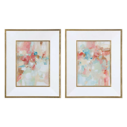 Uttermost - A Touch Of Blush And Rosewood Fences Art (Set of 2) - 41557 veiw 1