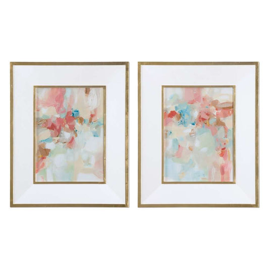 Uttermost - A Touch Of Blush And Rosewood Fences Art (Set of 2) - 41557 veiw 1