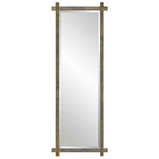 Uttermost - Abanu Ribbed Gold Dressing Mirror - 09917 veiw 1