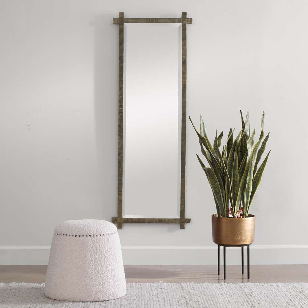 Uttermost - Abanu Ribbed Gold Dressing Mirror - 09917 veiw 4