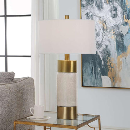 Uttermost - Adelia Ivory & Brass Table Lamp - 30124-1 veiw 4