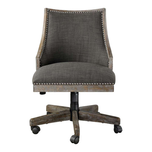 Uttermost - Aidrian Charcoal Desk Chair - 23431 veiw 1