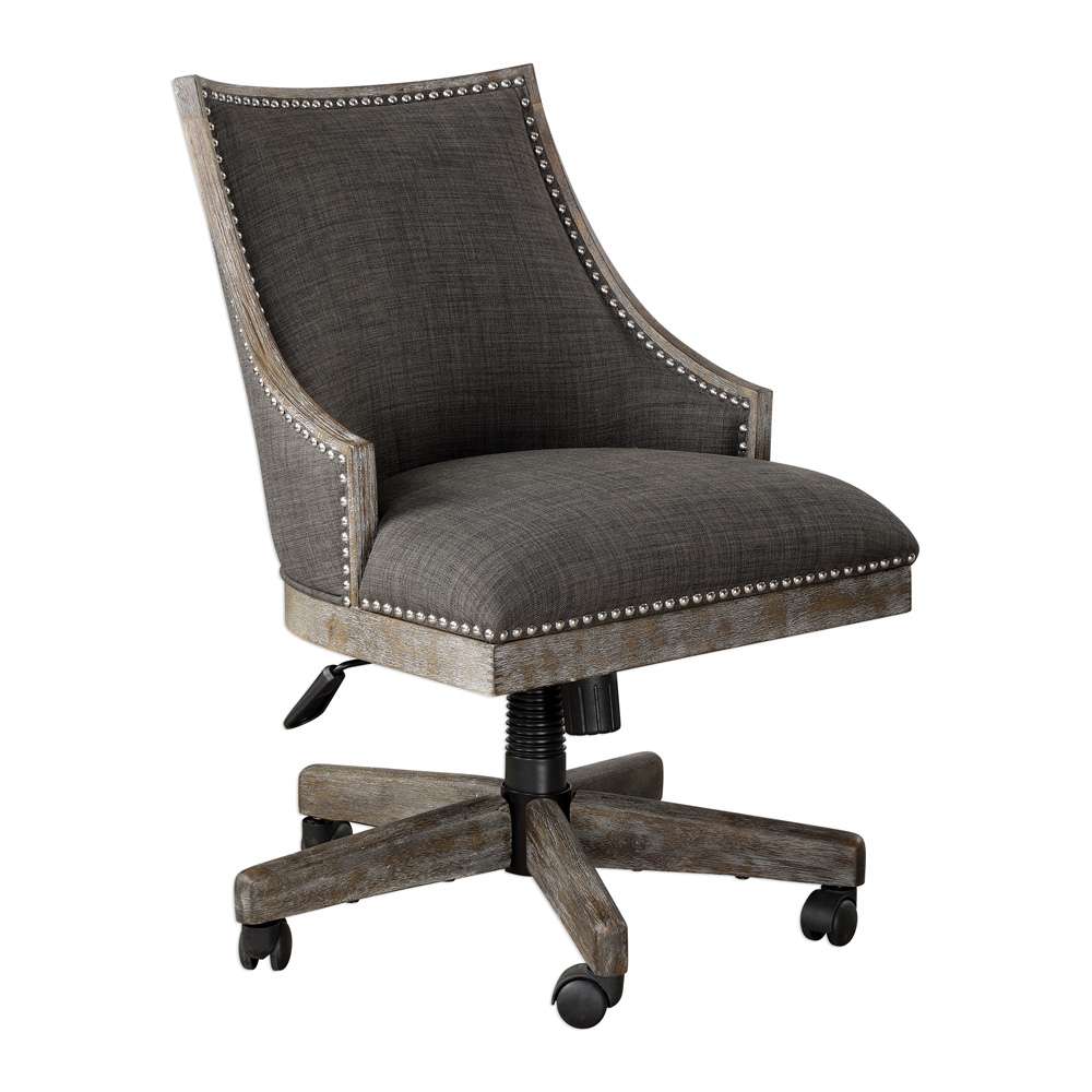 Uttermost - Aidrian Charcoal Desk Chair - 23431 veiw 3