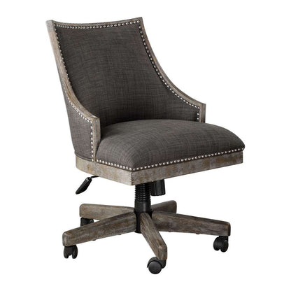 Uttermost - Aidrian Charcoal Desk Chair - 23431 veiw 3