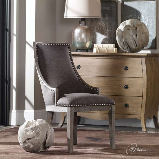Uttermost - Aidrian Charcoal Gray Accent Chair - 23305 veiw 2