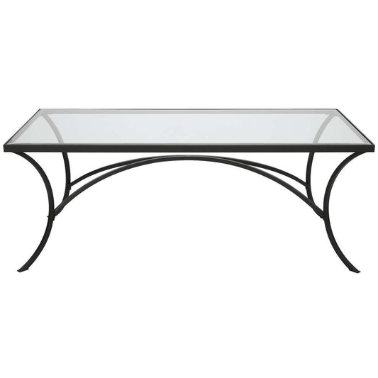 Uttermost - Alayna Black Metal & Glass Coffee Table - 22909 veiw 1