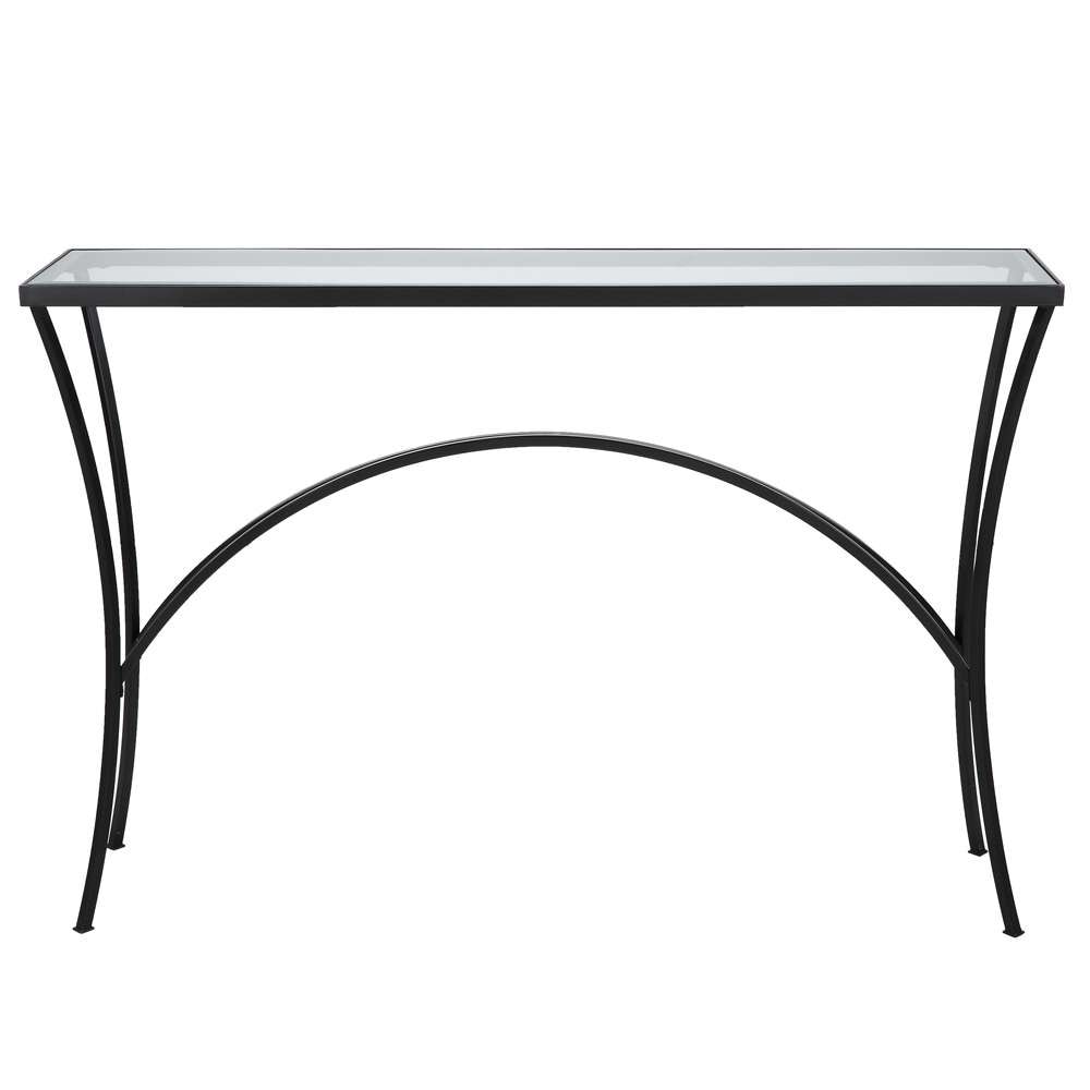 Uttermost - Alayna Black Metal & Glass Console Table - 22910 veiw 1
