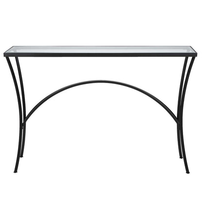 Uttermost - Alayna Black Metal & Glass Console Table - 22910 veiw 1