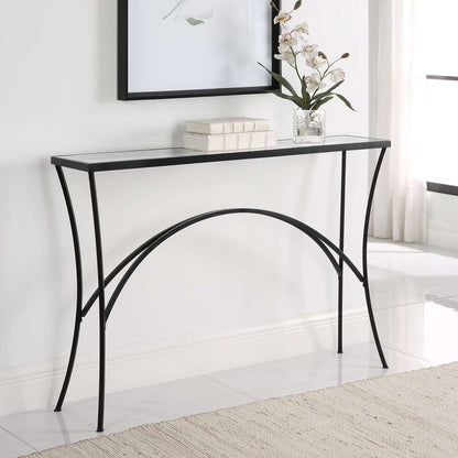 Uttermost - Alayna Black Metal & Glass Console Table - 22910 veiw 2