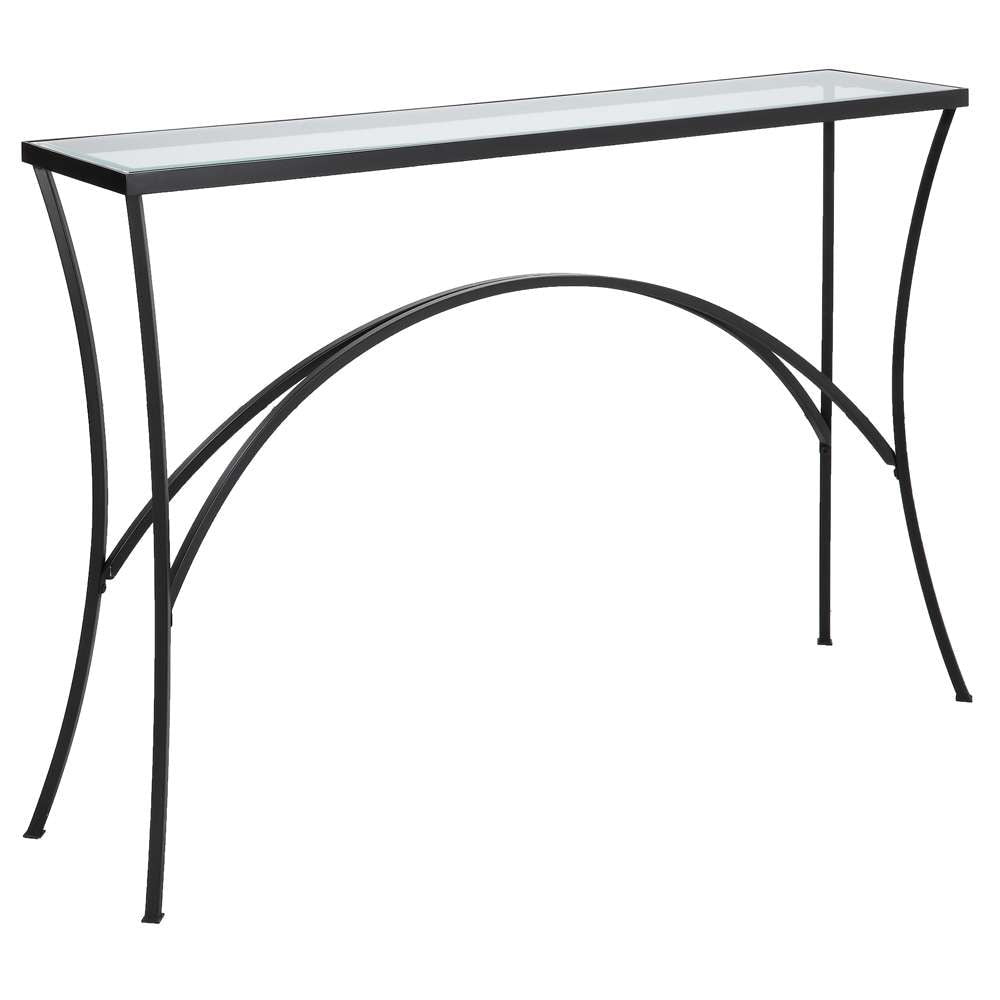Uttermost - Alayna Black Metal & Glass Console Table - 22910 veiw 3