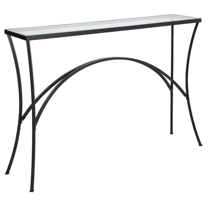 Uttermost - Alayna Black Metal & Glass Console Table - 22910 veiw 3