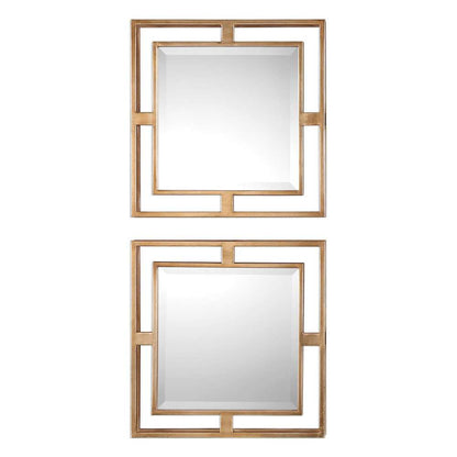Uttermost - Allick Gold Square Mirrors (Set of 2) - 09234 veiw 1