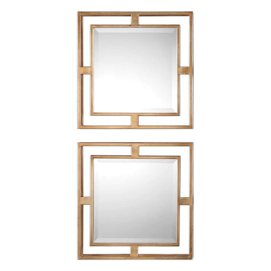 Uttermost - Allick Gold Square Mirrors (Set of 2) - 09234 veiw 1