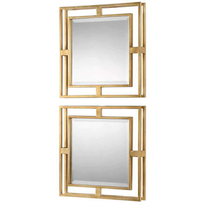 Uttermost - Allick Gold Square Mirrors (Set of 2) - 09234 veiw 3