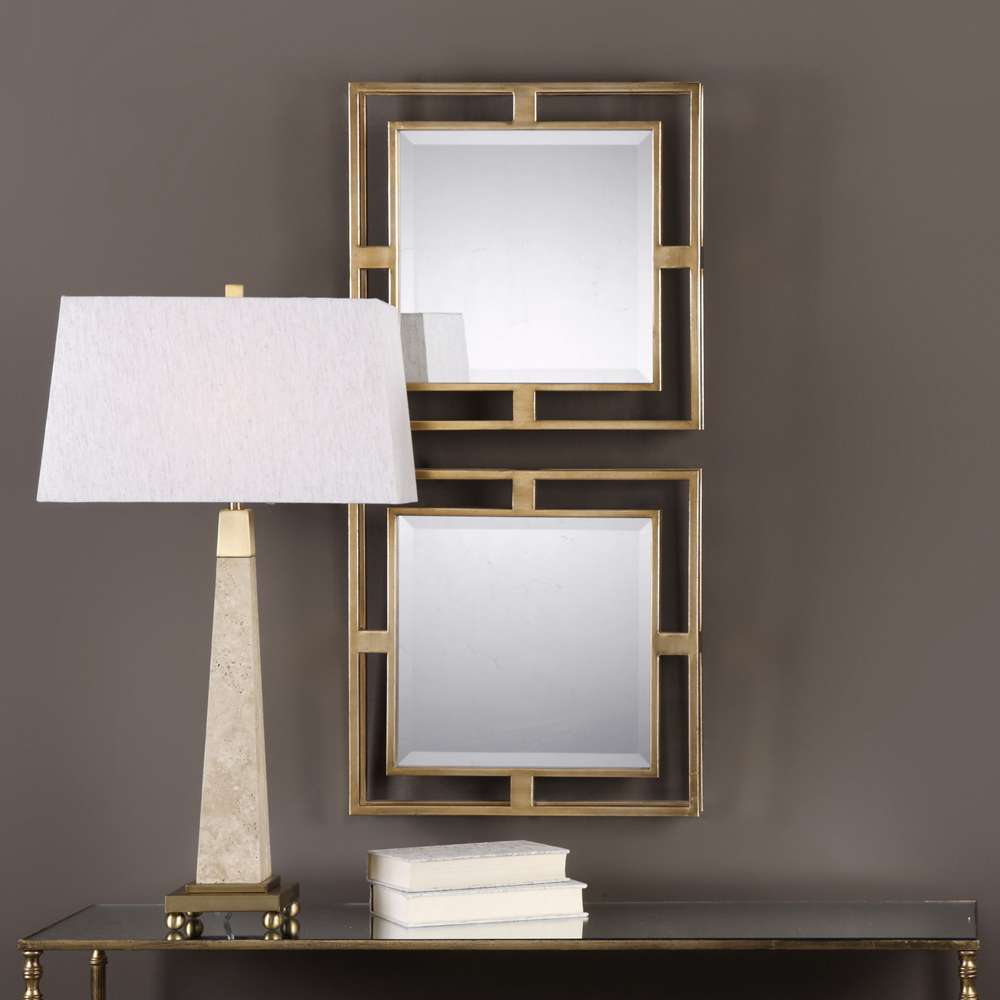 Uttermost - Allick Gold Square Mirrors (Set of 2) - 09234 veiw 4
