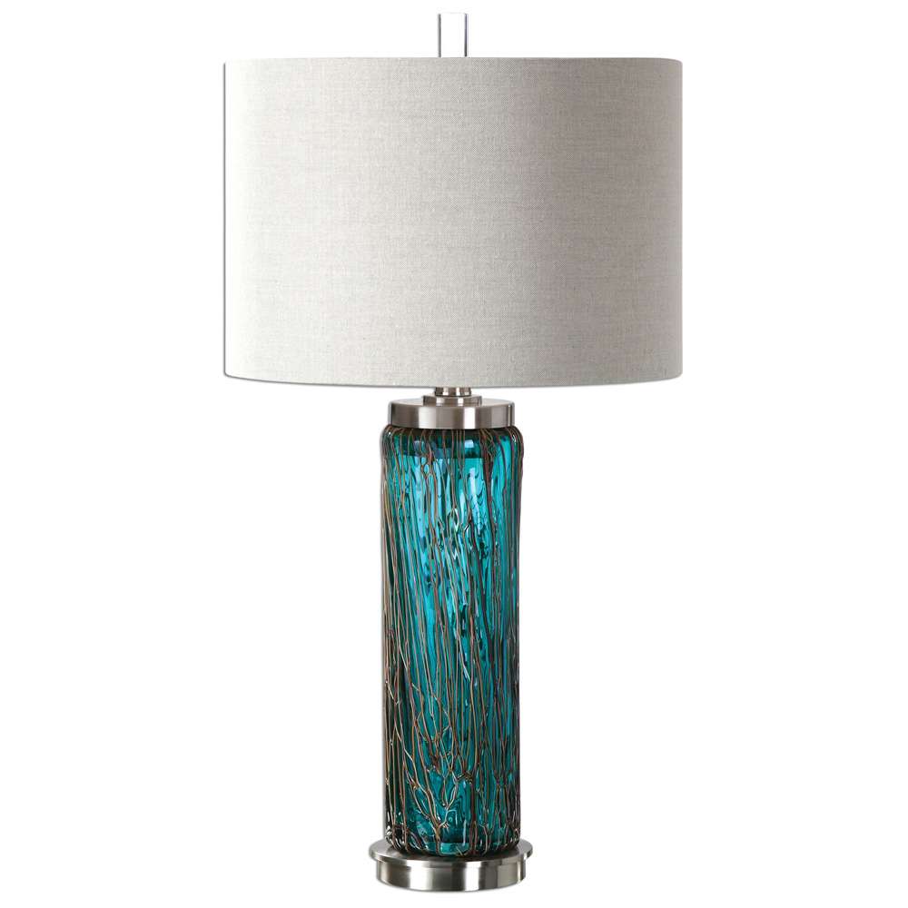 Uttermost - Almanzora Blue Glass Lamp - 27087-1 veiw 1
