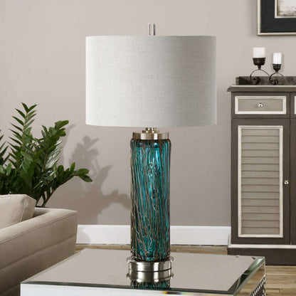 Uttermost - Almanzora Blue Glass Lamp - 27087-1 veiw 2