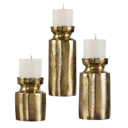 Uttermost - Amina Antique Brass Candleholders Set/3 - 18958 veiw 1