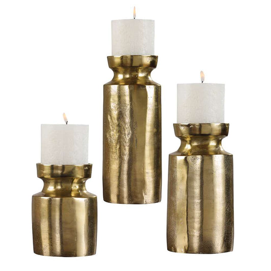 Uttermost - Amina Antique Brass Candleholders Set/3 - 18958 veiw 1
