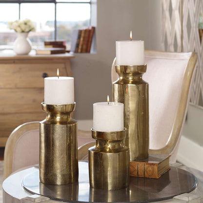 Uttermost - Amina Antique Brass Candleholders Set/3 - 18958 veiw 2