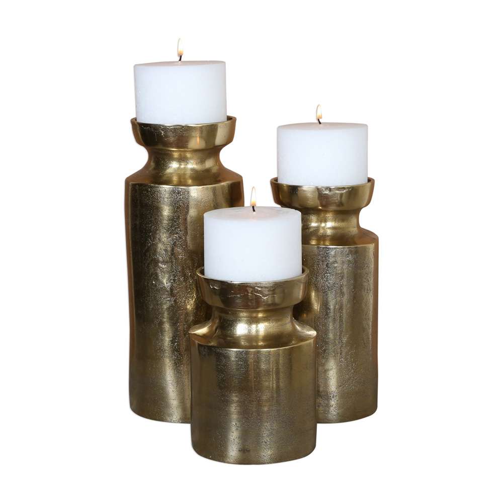 Uttermost - Amina Antique Brass Candleholders Set/3 - 18958 veiw 3
