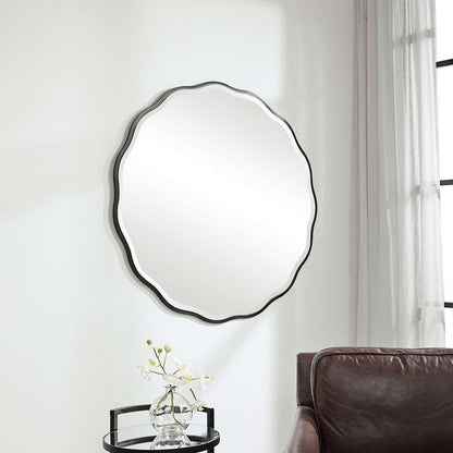 Uttermost - Aneta Black Round Mirror - 09693 veiw 2