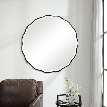 Uttermost - Aneta Black Round Mirror - 09693 veiw 4